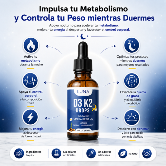 BELLA ALL NATURAL VITAMIN D3 K2 DROPS – Apoyo nocturno para metabolismo, bienestar y control corporal