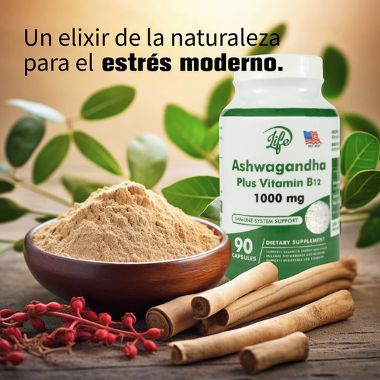 ASHWAGANDHA (Antídoto natural contra el estrés) – Equilibrio emocional, energía sostenida y apoyo integral diario