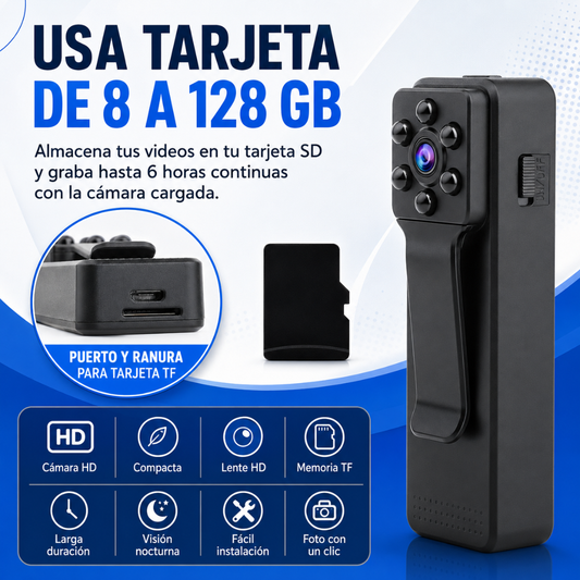 CÁMARA NR – Seguridad compacta con visión nocturna y monitoreo desde tu celular
