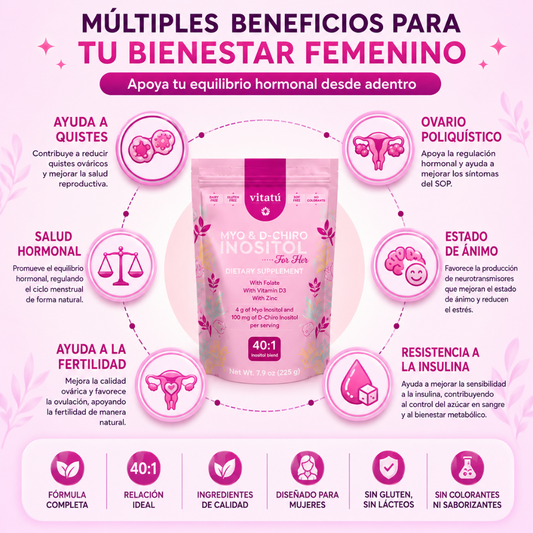 MYO & D CHIRO INOSITOL VITATÚ – Apoyo hormonal femenino diario