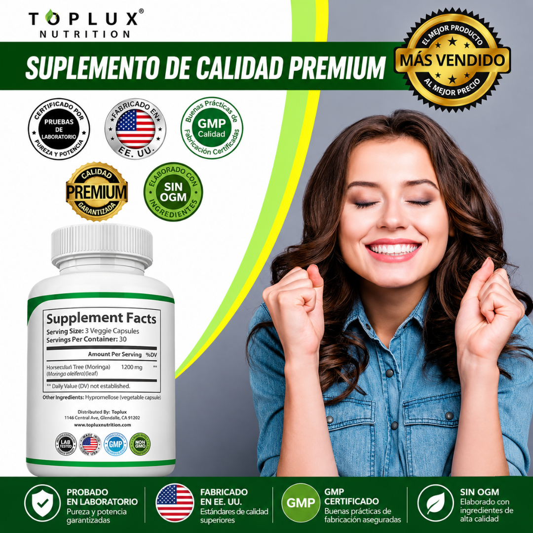 TOPLUX MORINGA CAPSULES – Nutrición natural, energía diaria y bienestar integral en cada cápsula