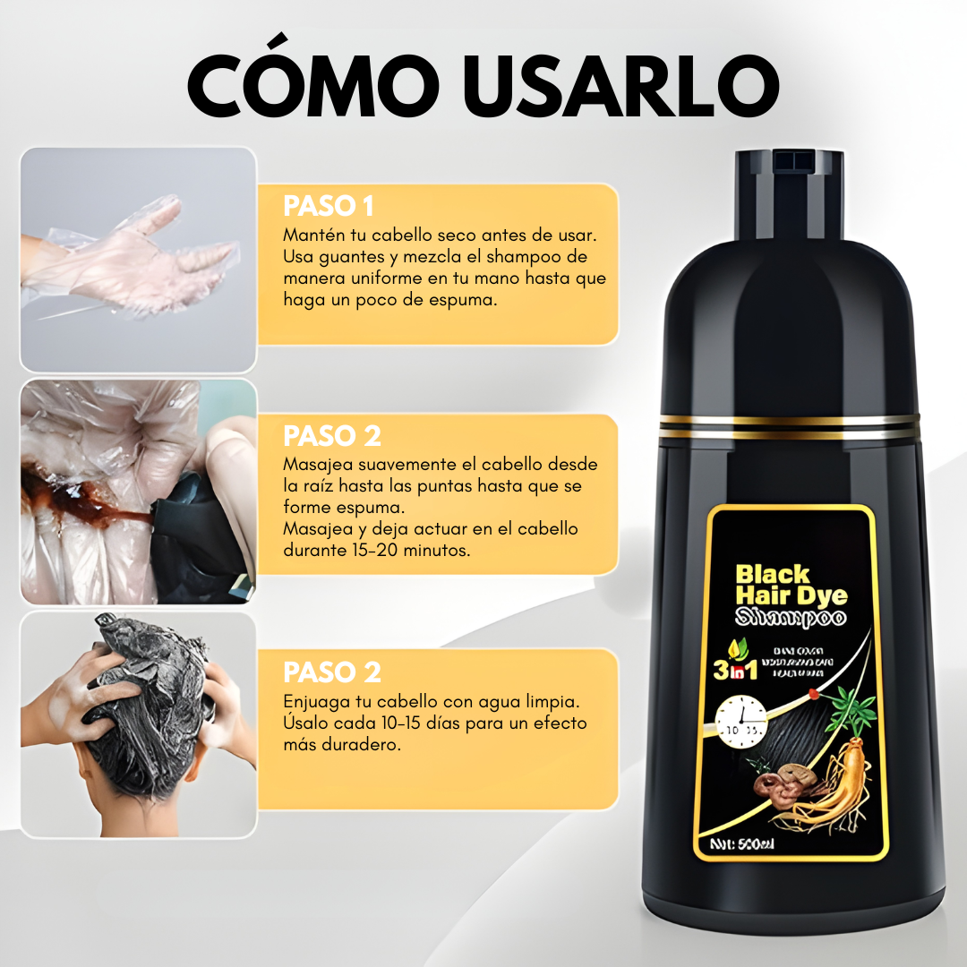 SHAMPOO ANTI CANAS – Color natural, cobertura progresiva y cabello revitalizado desde la raíz