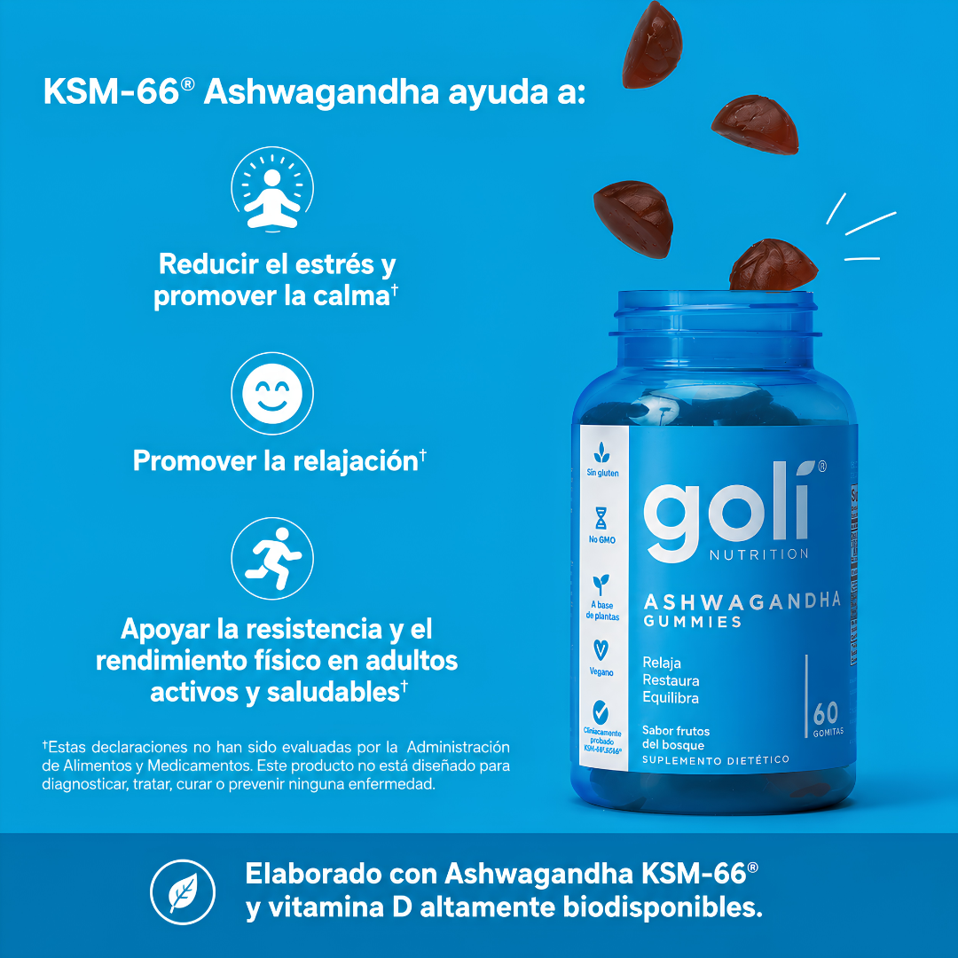 GOLI ASHWAGANDHA & VITAMIN D — Bienestar diario para sentirte mejor