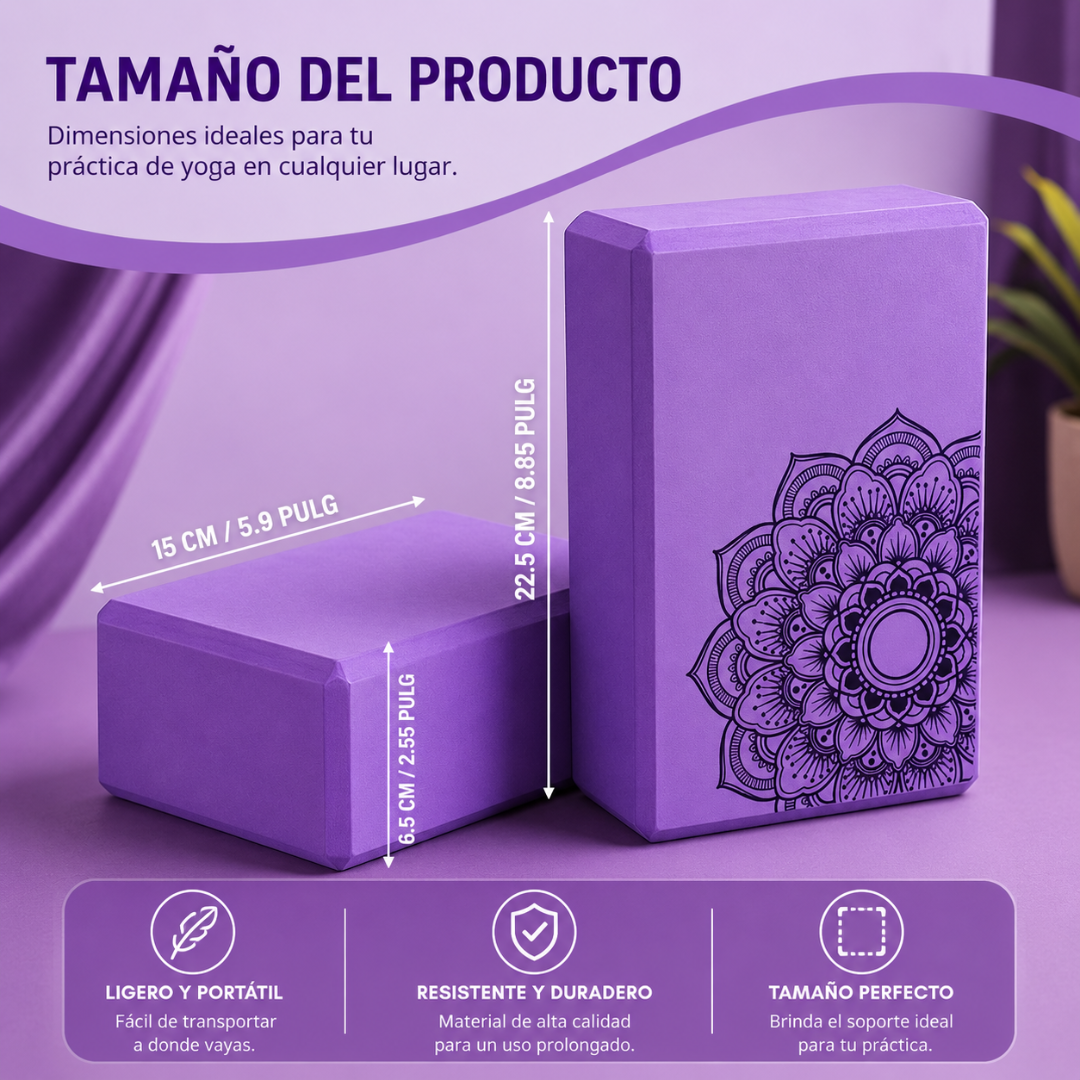 BLOQUES PARA YOGA Y EJERCICIOS – Soporte y alivio corporal