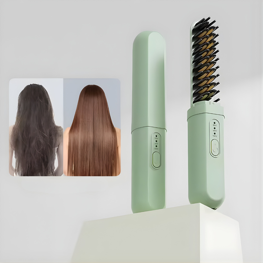 CEPILLO ALISADOR INALÁMBRICO – Cabello liso, control total y libertad sin cables