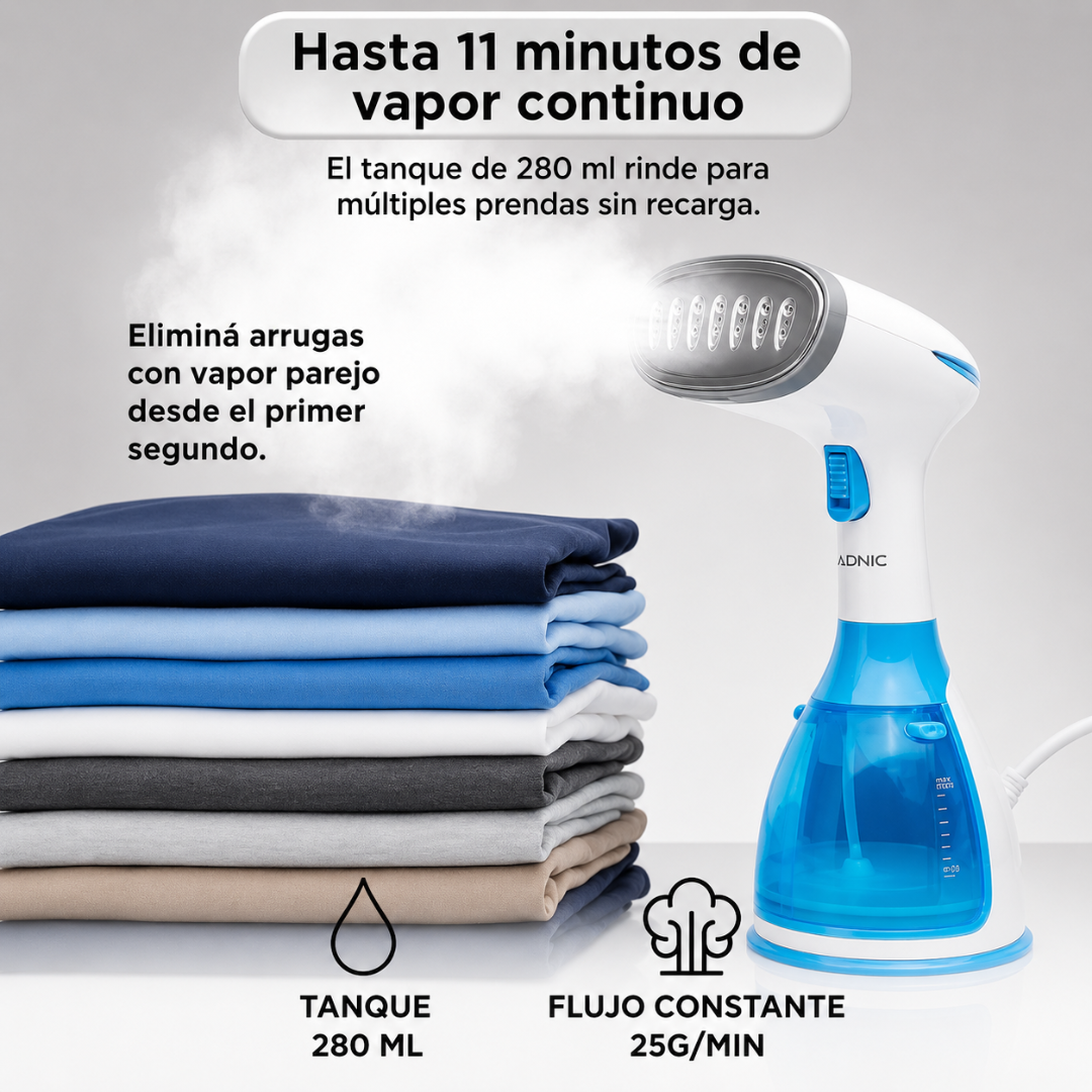 PLANCHA DE VAPOR — Elimina arrugas en segundos