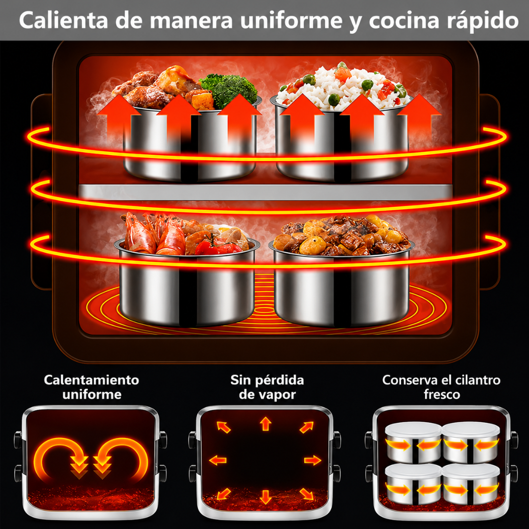 LONCHERA CALENTADORA — Comida de casa caliente en el trabajo o universidad sin microondas ni restaurante