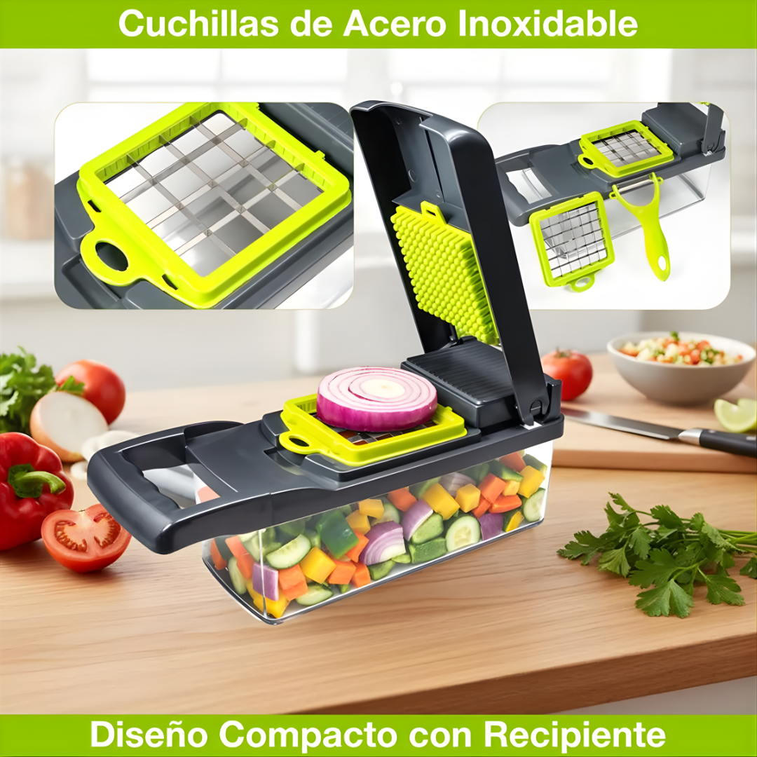 PICADOR MULTIFUNCIONAL 14 EN 1 – Cocina fácil, rápida y sin desorden