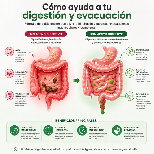 ENZIMAS DIGESTIVAS – Apoyo digestivo para menos pesadez, mejor evacuación y abdomen más ligero