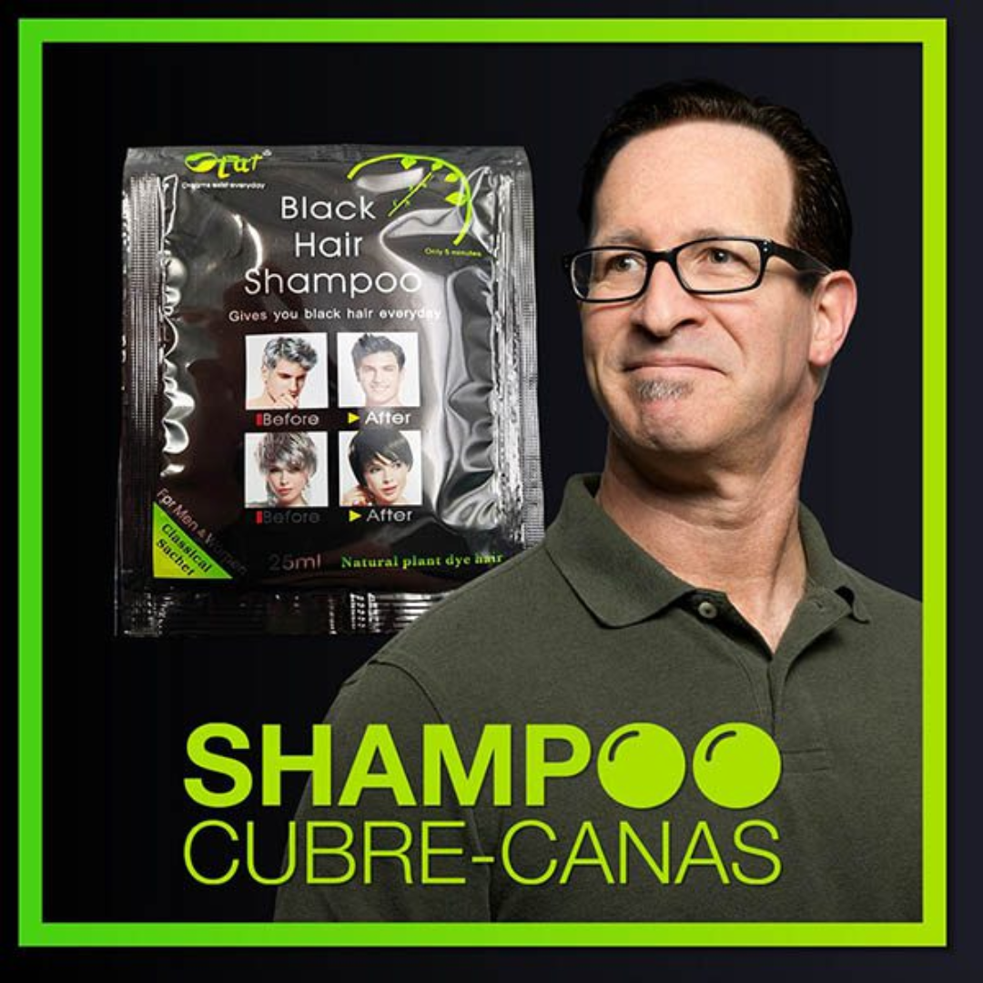 SHAMPOO CUBRE CANAS — Las canas desaparecen en el mismo lavado. Sin tinte, sin espera, sin compromiso.