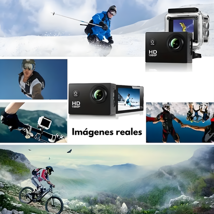 CÁMARA DEPORTIVA TIPO GO PRO SPORT 4K – Graba tus aventuras en alta definición, bajo el agua y en cualquier condición extrema