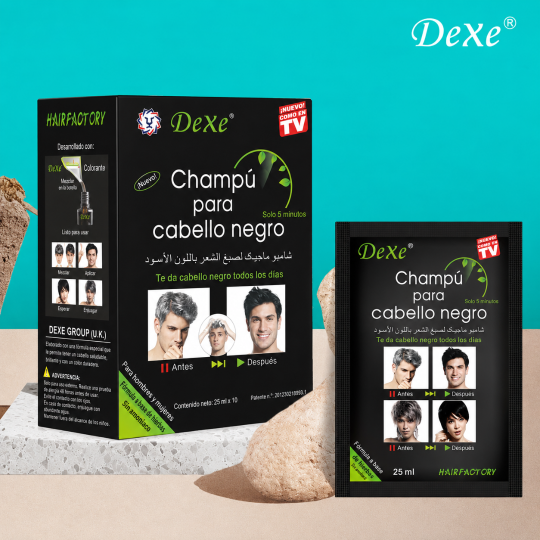 SHAMPOO CUBRE CANAS — Las canas desaparecen en el mismo lavado. Sin tinte, sin espera, sin compromiso.