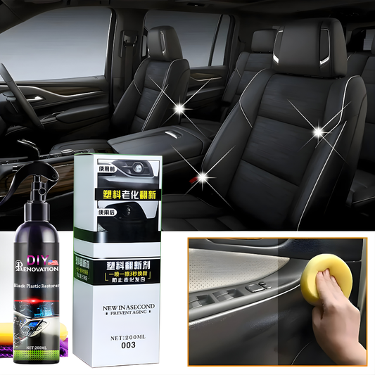LIQUIDO RESTAURADOR DE PARTES NEGRAS – Recupera el color original, renueva tu vehículo y luce como nuevo en minutos