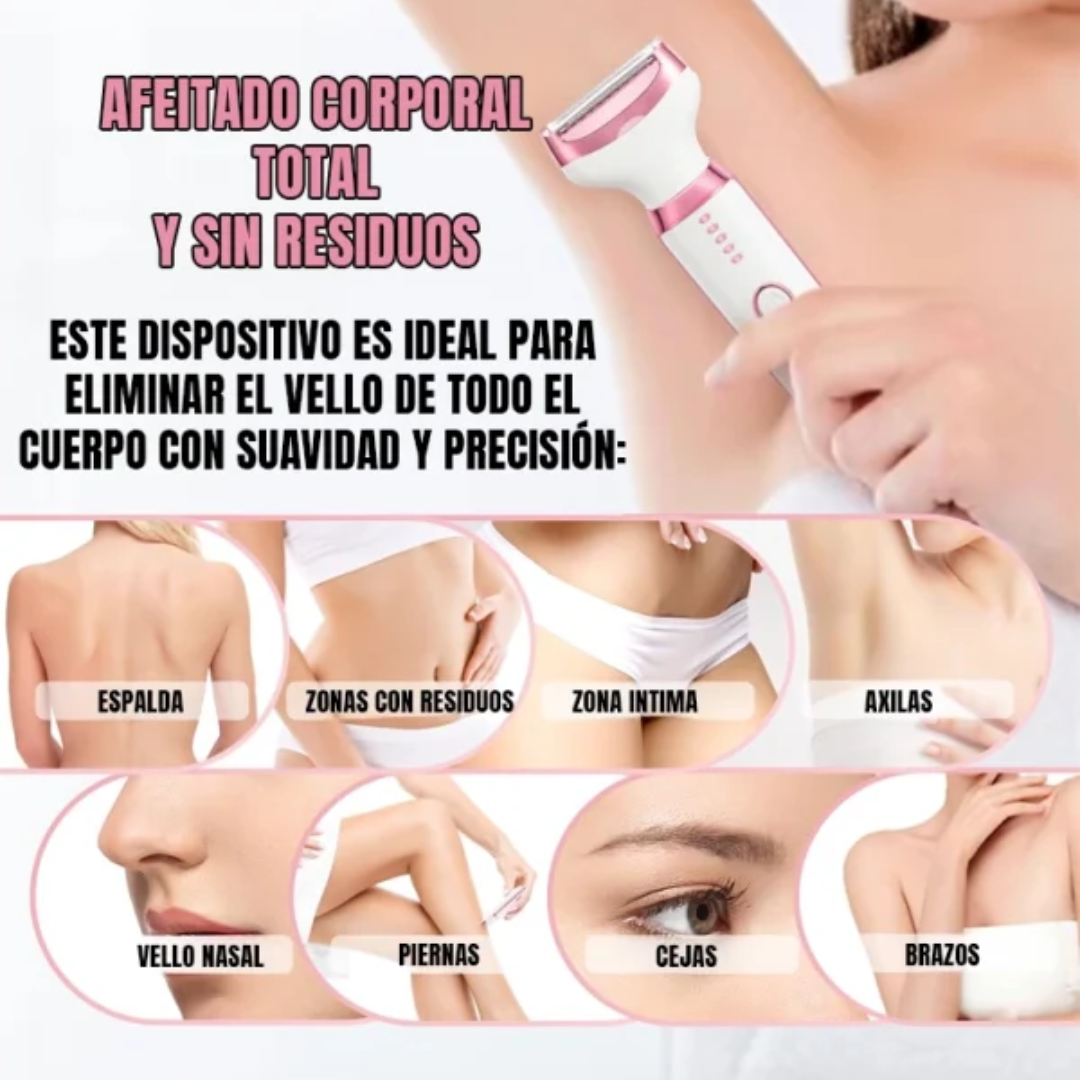 KIT DEPILADOR PARA DAMA — Depilación suave, sin dolor, sin pelos encarnados