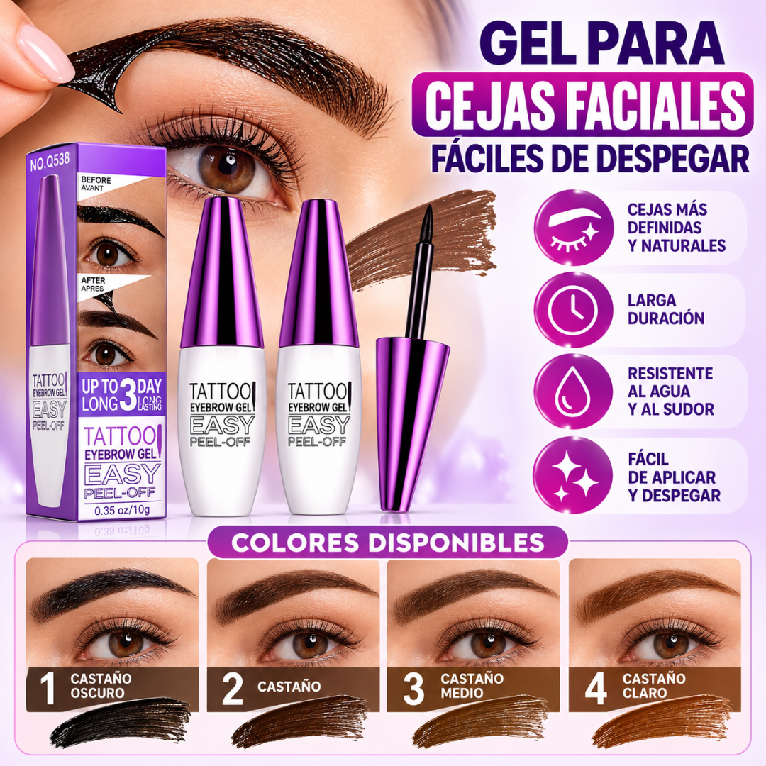 GEL PARA CEJAS FACIALES FÁCILES DE DESPEGAR – Cejas definidas por más tiempo
