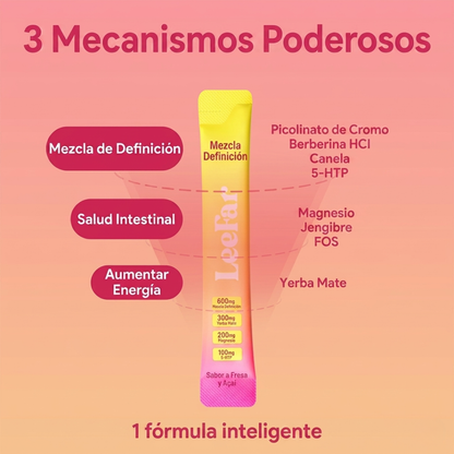LEEFAR CUTTING DRINK MIX — Controla los antojos, activa el metabolismo y cuida tu intestino con un sorbo