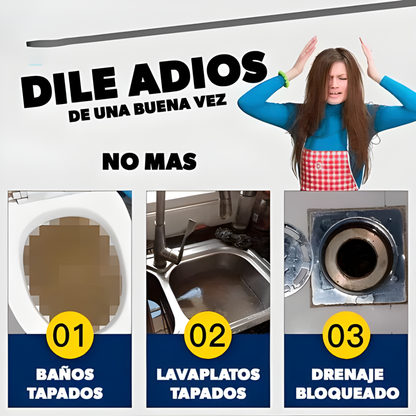 POLVO DESTAPA CAÑERÍAS — Lo que está bloqueando el desagüe desaparece en minutos, sin plomero y sin inundación