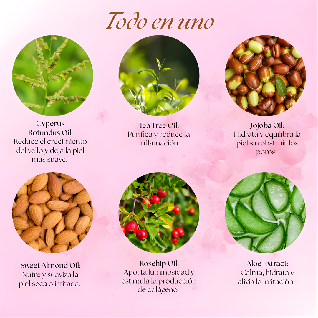 CARAMELA BEAUTY CYPERUS ROTUNDUS — Vello más lento, piel más suave, sin láser ni químicos agresivos