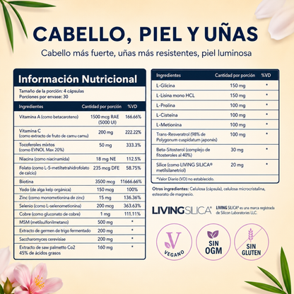 HAIR, SKIN, & NAILS – Cabello piel y uñas fuertes