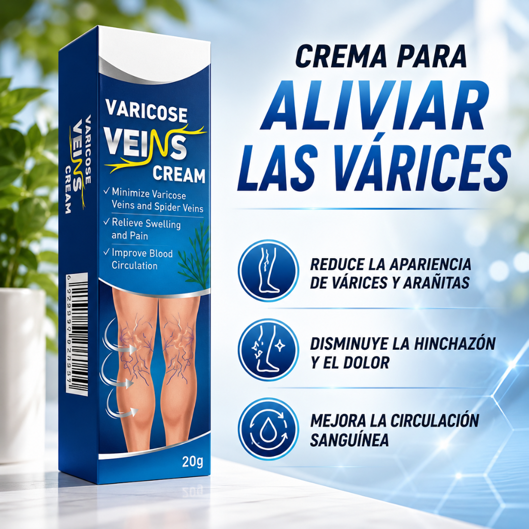 CREMA PARA ALIVIAR LAS VARICES – Alivio para piernas cansadas