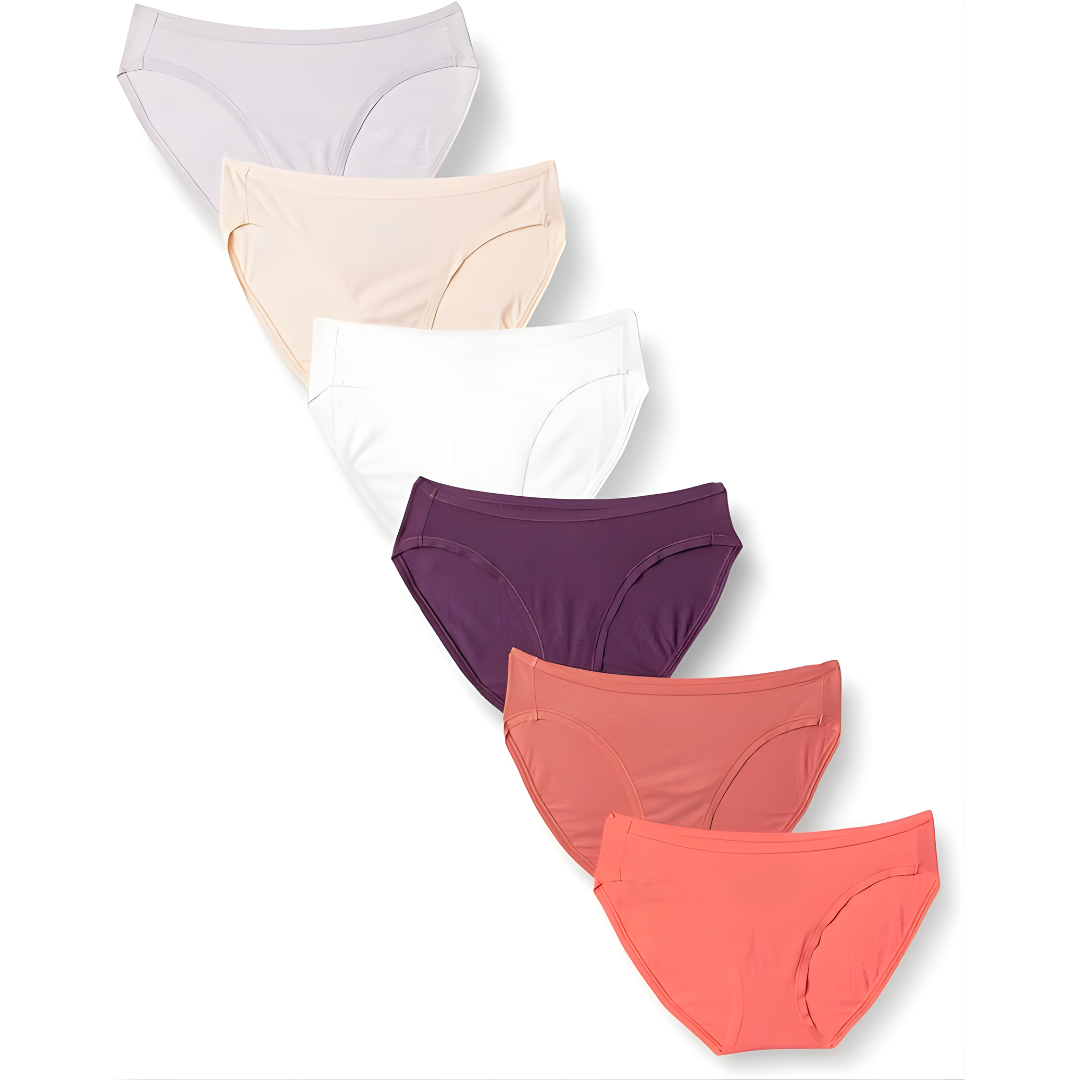 PACK*6 PANTIES EN ALGODÓN ESTILO BIKINI – Suavidad, frescura y comodidad natural todos los días