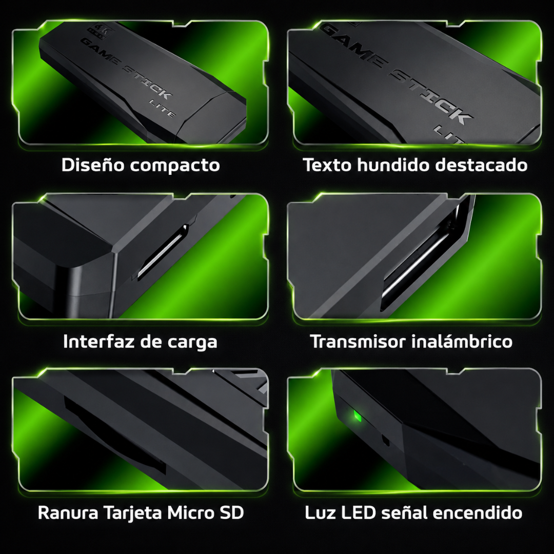 CONSOLA GAME STICK LITE 4K – Miles de clásicos en un solo dispositivo, conecta y juega en segundos