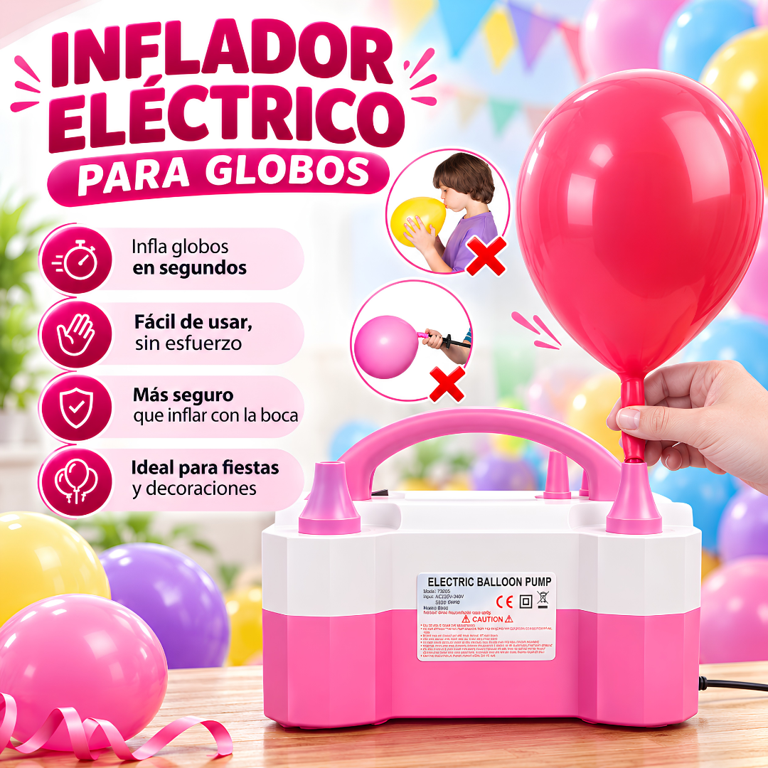 INFLADOR ELÉCTRICO PARA GLOBOS – Decora más rápido