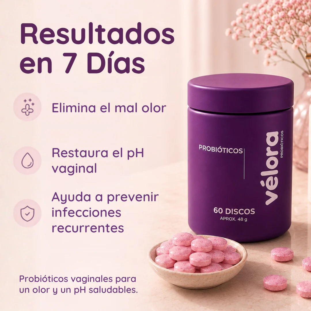 VÉLORA – Probiótico íntimo femenino para pH saludable, frescura y bienestar diario