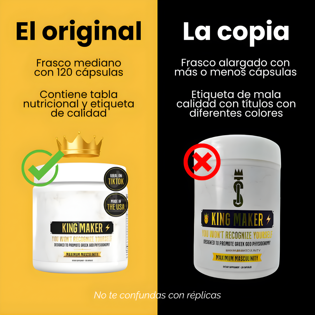 KING MAKER CAPSULES — Apoyo masculino, energía y confianza diaria