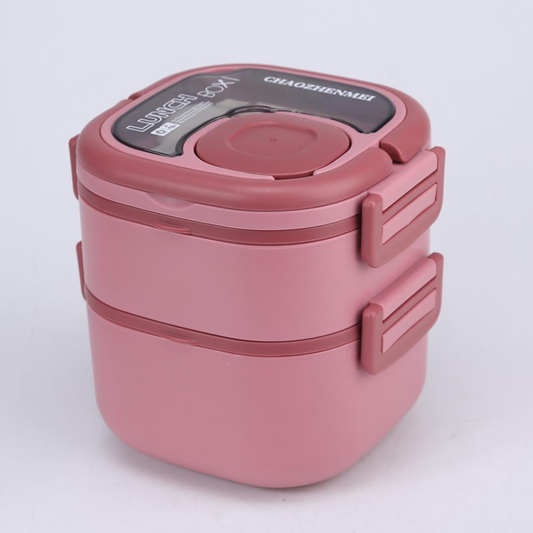 LONCHERA TERMICA DE DOBLE COMPARTIMENTO CON CAPACIDAD DE 900 ML Y 1000 ML - Comida organizada, práctica y lista para llevar