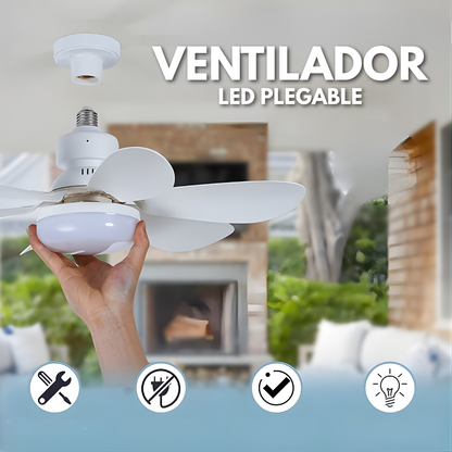 VENTILADOR LED PLEGABLE – Iluminación inteligente, ventilación eficiente y confort en un solo dispositivo