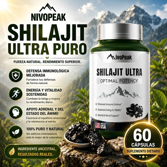 NivoPeak Shilajit Puro - El Potenciador natural de Testosterona N°1