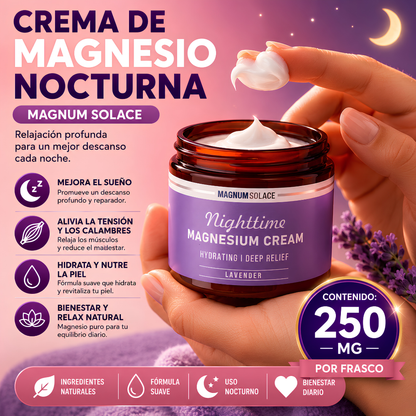 CREMA DE MAGNESIO NOCTURNA MAGNUM SOLACE – Relajación y descanso nocturno