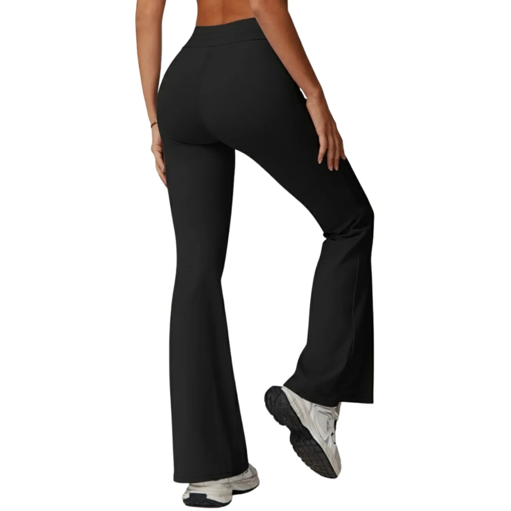 PACK SEDUCTORA COLOR NEGRO- Pantalón Lycra Bota Campana + Body Faja + Cachetero, realza tu figura