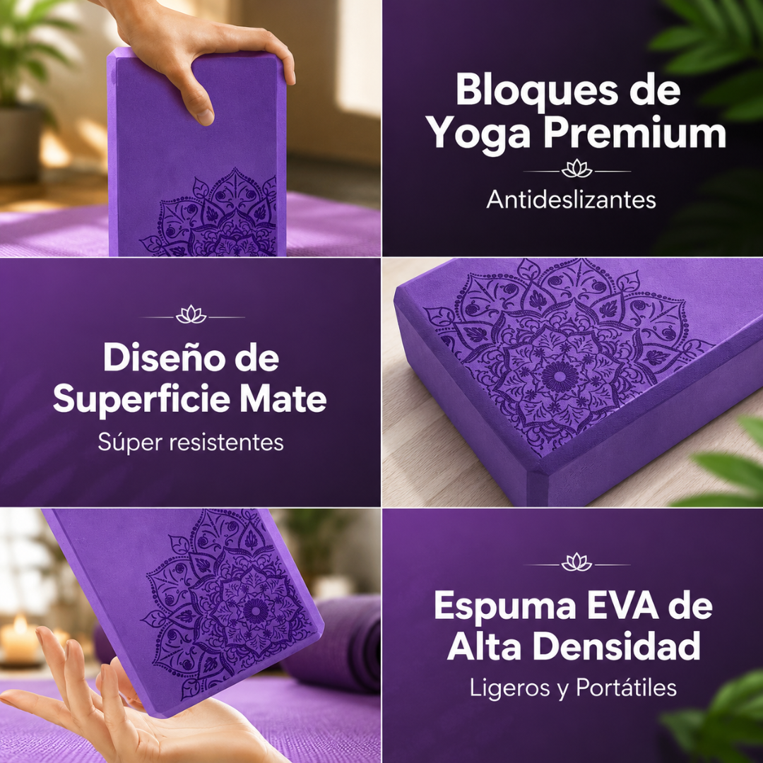 BLOQUES PARA YOGA Y EJERCICIOS – Soporte y alivio corporal