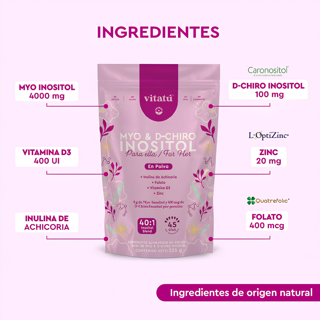 MYO & D CHIRO INOSITOL VITATÚ – Apoyo hormonal femenino diario
