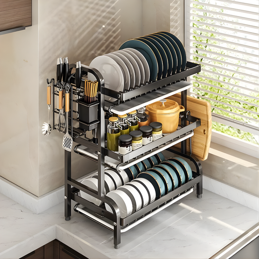 ESCURRIDOR DE PLATOS 3 NIVELES – Máxima organización, secado eficiente y cocina siempre ordenada