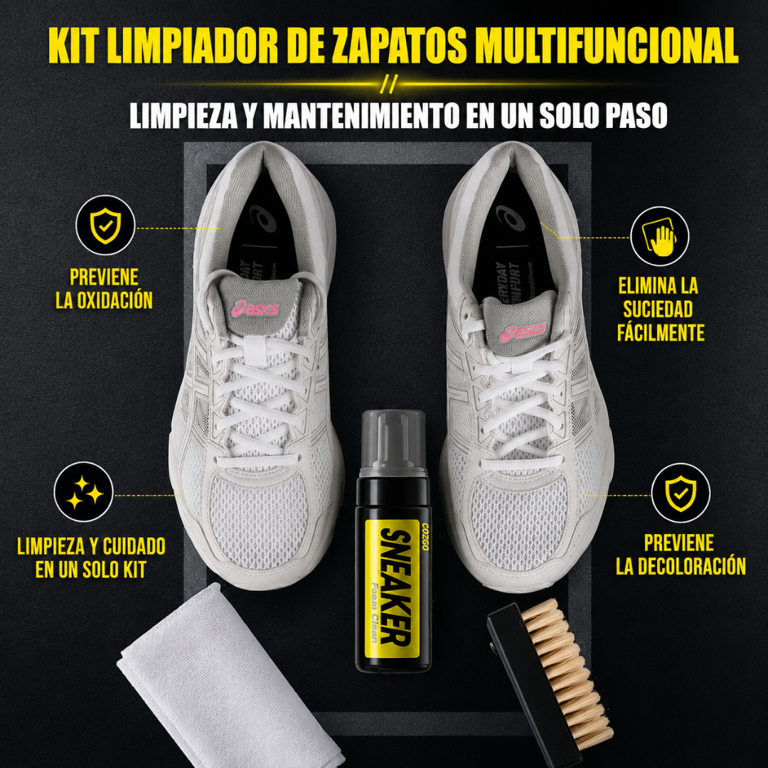 KIT LIMPIEZA CALZADO 1CEPILLO – Tenis limpios como nuevos