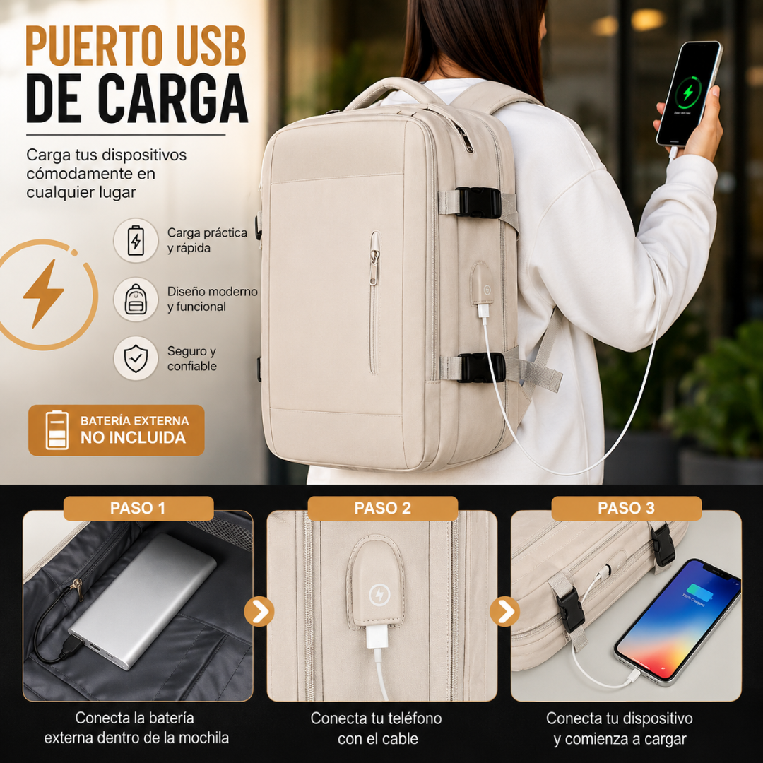 MOCHILA VIAJERA – Expansible para viaje