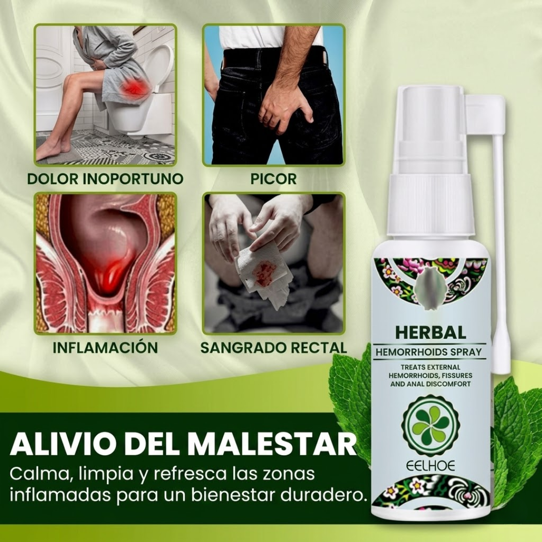 SPRAY HERBAL PARA HEMORROIDES ALIVIO NATURAL – Alivio íntimo localizad