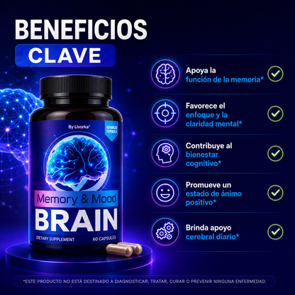 BRAIN MEMORY AND MOOD – Memoria, enfoque y nutrición cerebral para mantener tu mente activa cada día