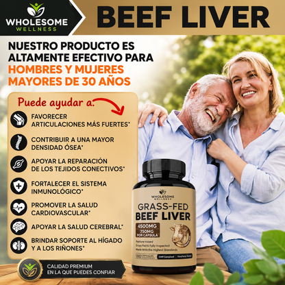 CÁPSULAS DE HÍGADO DE RES ALIMENTADO CON PASTO – Energía y nutrición diaria