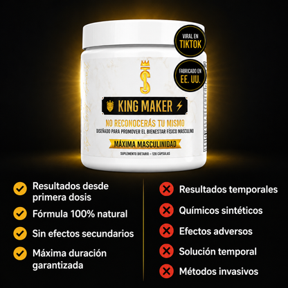 KING MAKER CAPSULES — Apoyo masculino, energía y confianza diaria