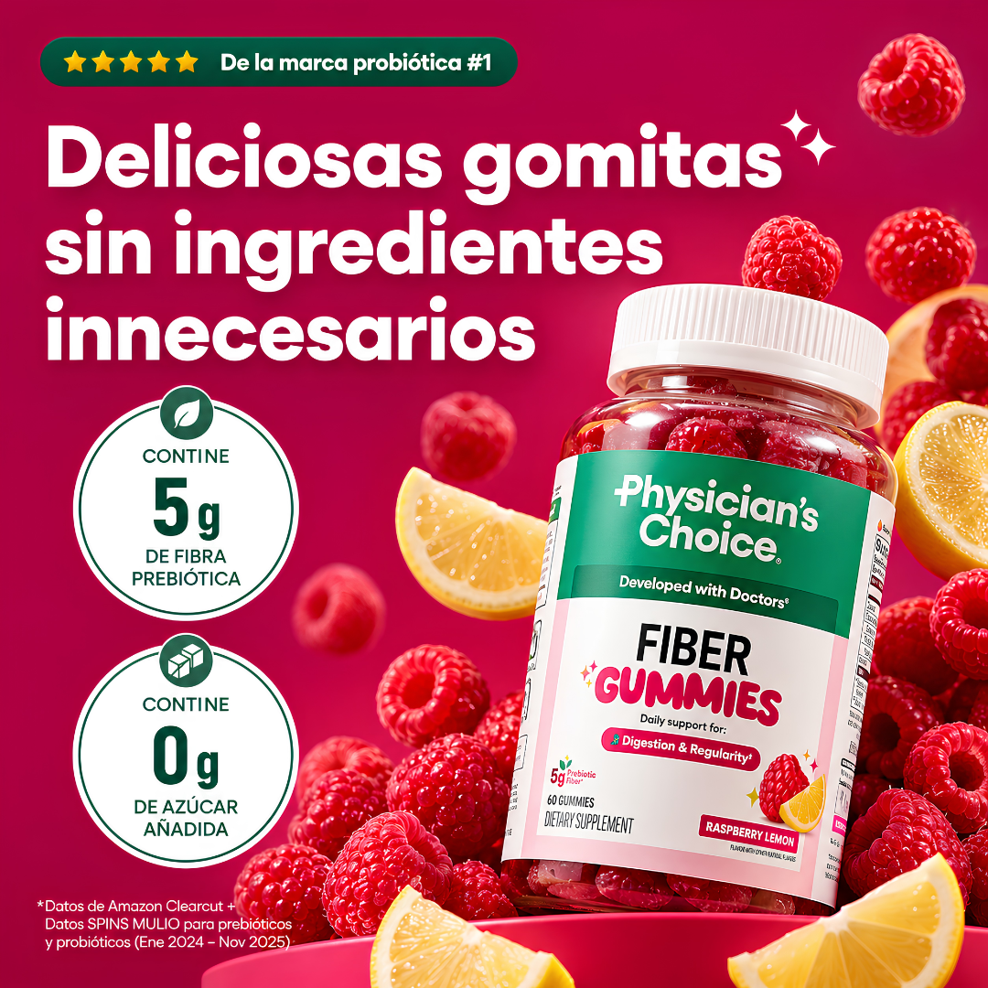 GOMITAS DE FIBRA - Apoyo digestivo para regularidad, menos antojos y abdomen más ligero