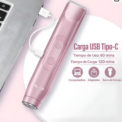 RASURADORA ELÉCTRICA PARA DAMA 2 EN 1 – Depilación suave, precisión total y cuidado para tu piel