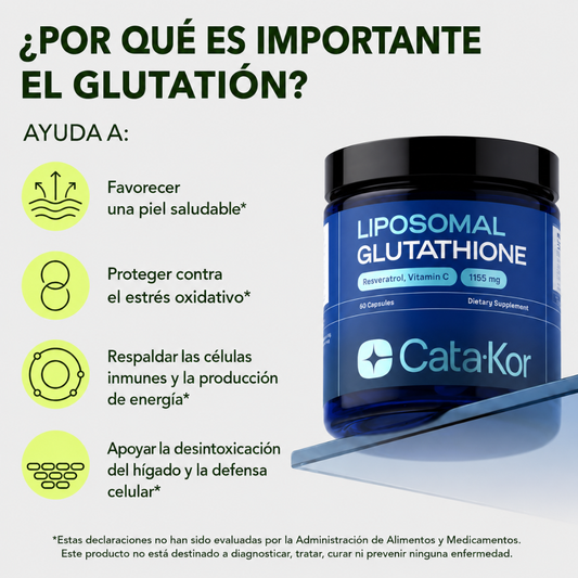 LIPOSOMAL GLUTATHIONE — Antioxidante maestro con absorción liposomal potenciada