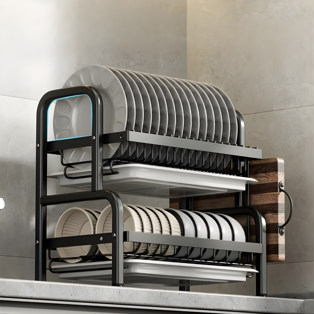 ESCURRIDOR DE PLATOS 2 NIVELES – Más orden, secado eficiente y cocina siempre organizada