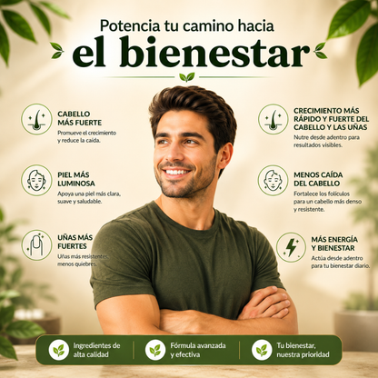 HAIR, SKIN, & NAILS – Cabello piel y uñas fuertes