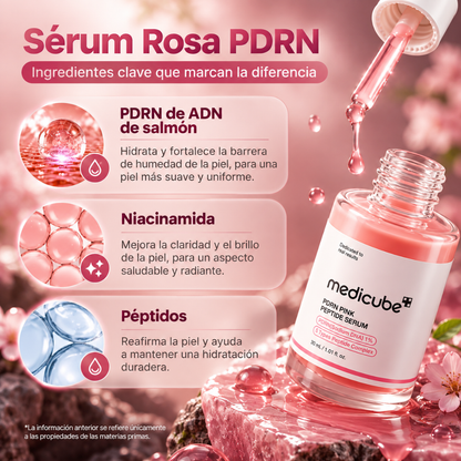 MEDICUBE PDRN PINK PEPTIDE SERUM – Firmeza, hidratación y luminosidad