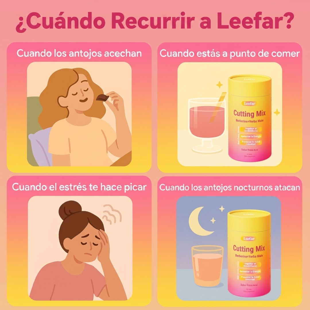 LEEFAR CUTTING DRINK MIX — Controla los antojos, activa el metabolismo y cuida tu intestino con un sorbo